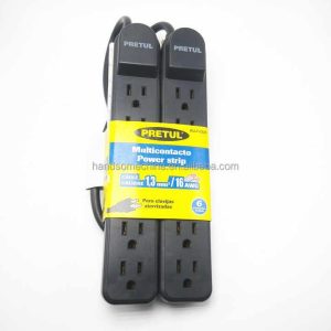 2 Pack 6-Outlet Power Strip Surge Protector 15A Rated Current ETL Certified Socket Type