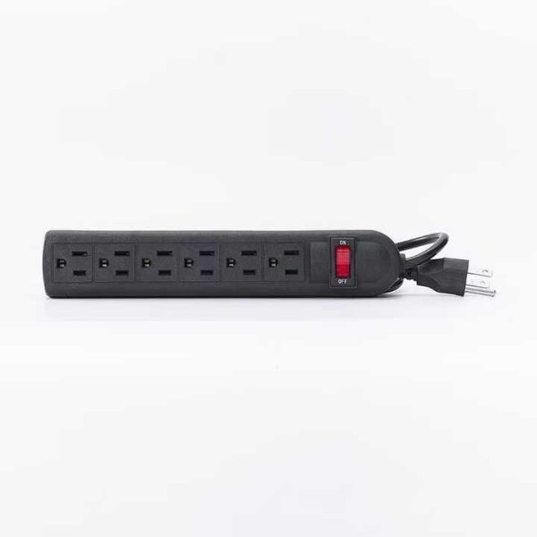 6-Socket Power Strip with Switch 15A Rated Current Power Extension Board 6 AC Outlets for 3FT110v/240v