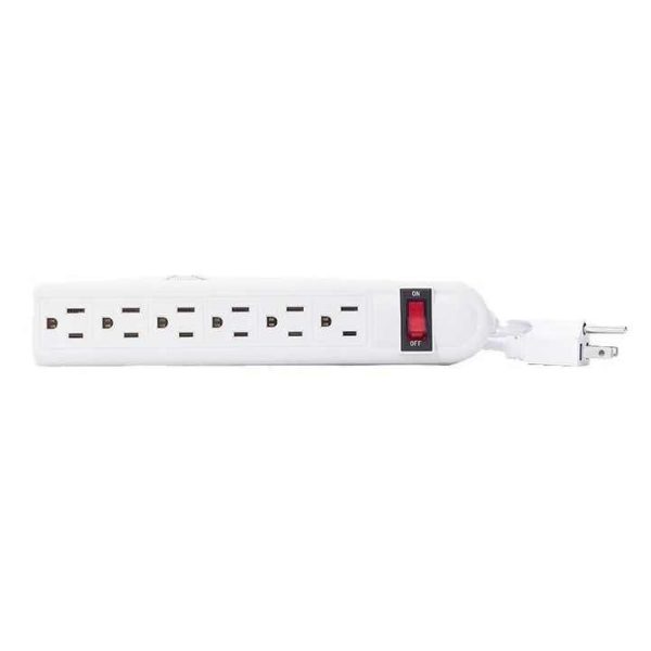 6-Socket Power Strip with Switch 15A Rated Current Power Extension Board 6 AC Outlets for 3FT110v/240v