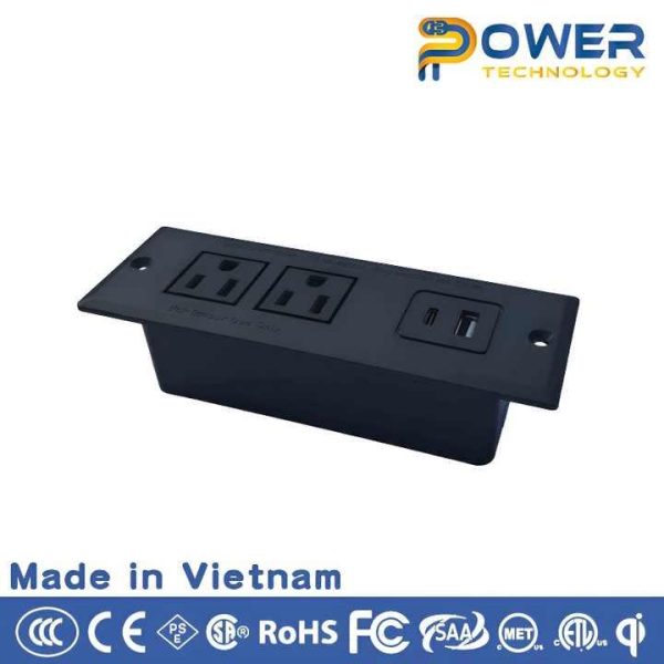 Factory Price Hidden US Standard Power Strips for Desk Table Sofa with Premium Quality