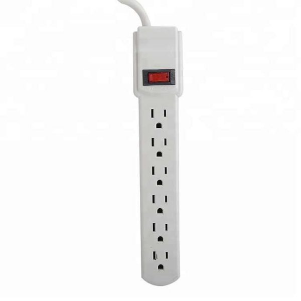 High Quality Extension Sockets American 6 Way Power Strips with 1.8 Meters Cord