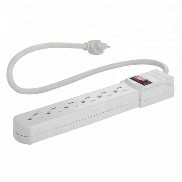 High Quality Extension Sockets American 6 Way Power Strips with 1.8 Meters Cord