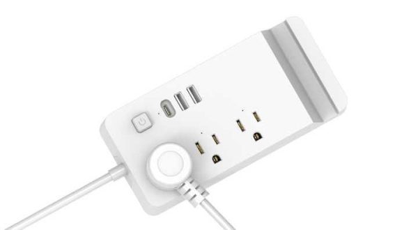 US Standard Smart Power Strip with 30W Fast Charging USB a & TYPE C Ports 125V 10A 1250W Extension Socket