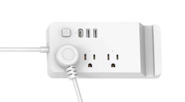 US Standard Smart Power Strip with 30W Fast Charging USB a & TYPE C Ports 125V 10A 1250W Extension Socket