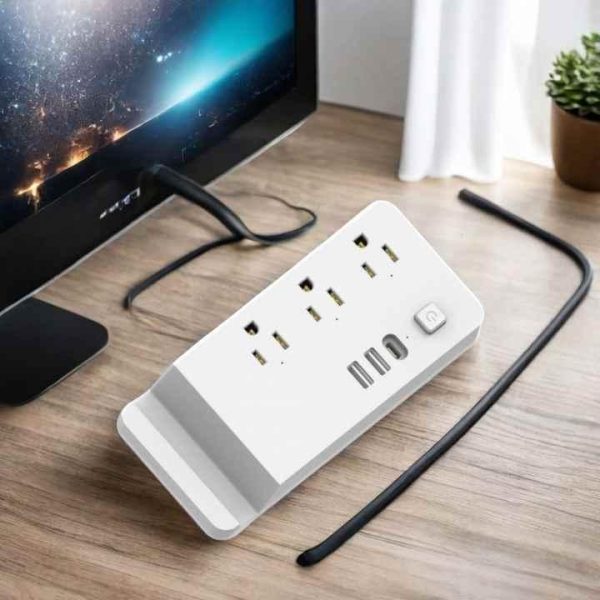 US Standard Smart Power Strip with 30W Fast Charging USB a & TYPE C Ports 125V 10A 1250W Extension Socket