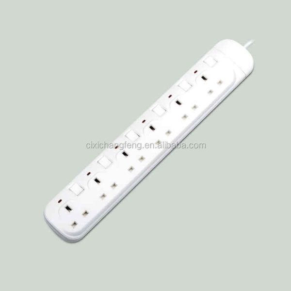 Power Strip Cheap Price 6 Way Uk Standard Black Extension Socket Multi Outlet Plug Electrical Sockets and Switches