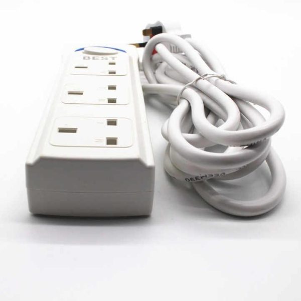 Extension Cables Cord With USB Multi 6 Way Power Strip