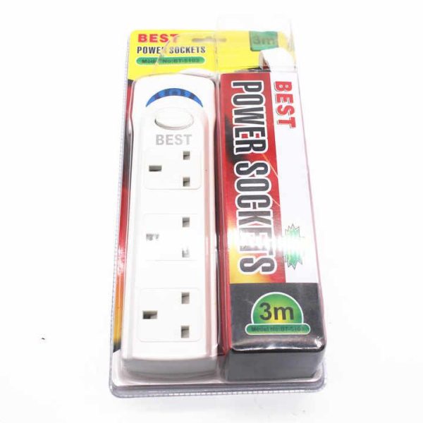 Extension Cables Cord With USB Multi 6 Way Power Strip