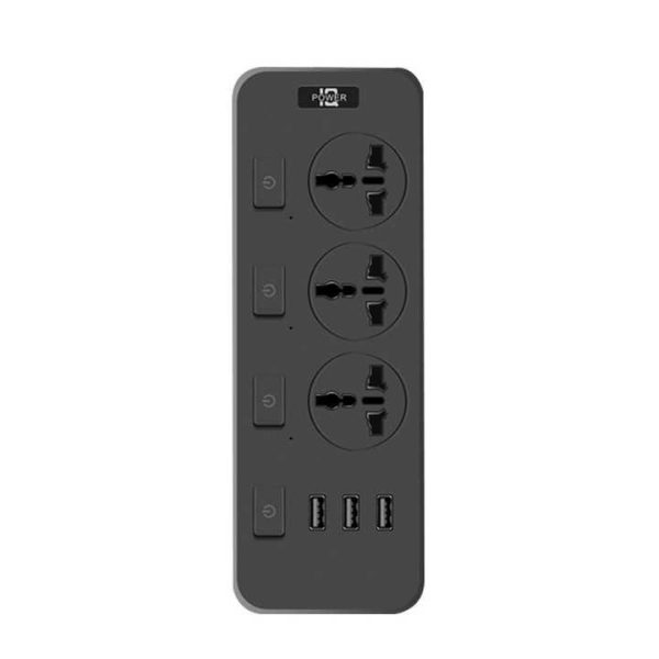 Universal Socket Smart Outlet With Independent Witch 3 USB AC EU/UK/US Home Power Strip