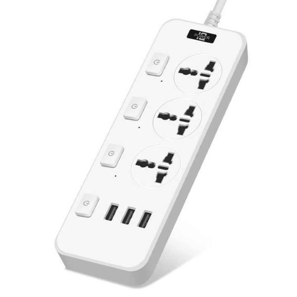 Universal Socket Smart Outlet With Independent Witch 3 USB AC EU/UK/US Home Power Strip