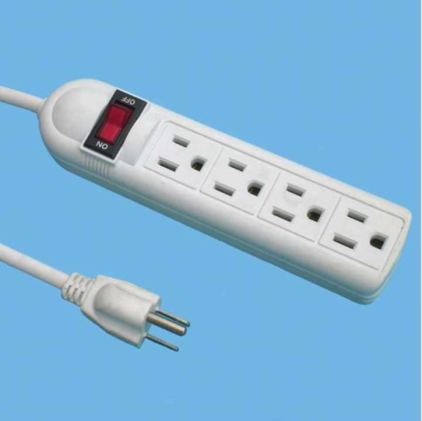 US 4 Outlet Power Strip/ Usa Power Strip/4 Way Power Strip