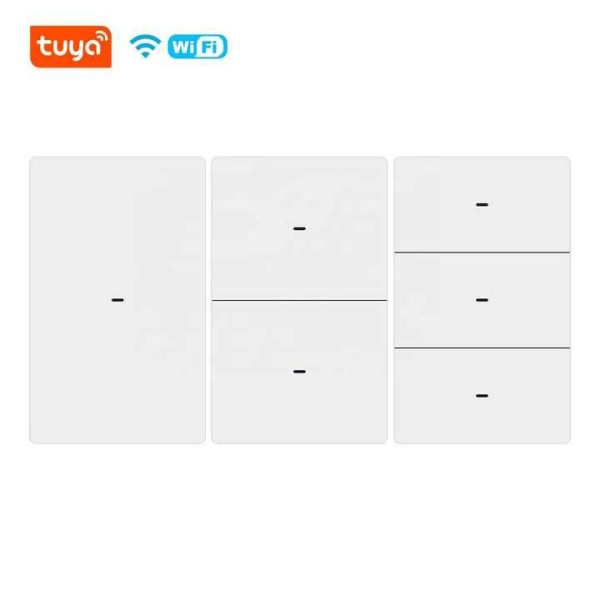 Tuya WiFi Zigbee Smart Light Switch Push Button Wall Switch 1/2/3 Gang Work With Alexa Google Home