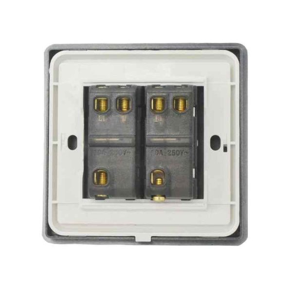 New Design 250V 10A 2 Gang 2 Way UK/EU Standard Push Button Wall Switches and Sockets Light Electric Switches for Home