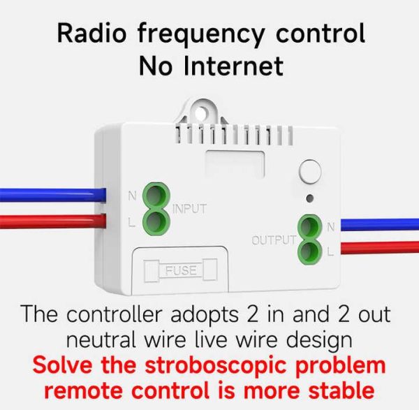 QX-303 No Battery Required Light Switch 10A 110V-240V 1 Gang 1 Way Kinetic Switch Wireless Remote Control Wall Switches