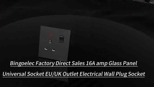 EU/UK Standard 240-250V Universal Wall Socket Outlet, 1/2/3 Gang Switch with USB-C Charging, PC Material