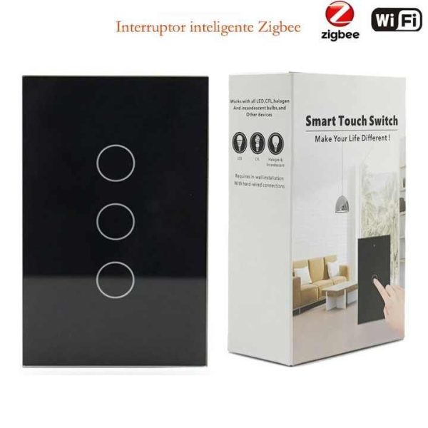 Zigbee 120 US White 1 234Gang/2Way Smart Wifi Touch Light Switch Smart Tuya Wifi Switches Work Alexa Google Home Wall Switch