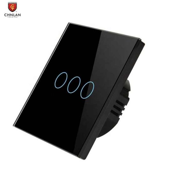 Tuya App Voice Remote Control EU UK 220V 1/2/3/4 Gang Universal Glass Touch Wall Smart Light Switch WiFi for Hotel Home Use