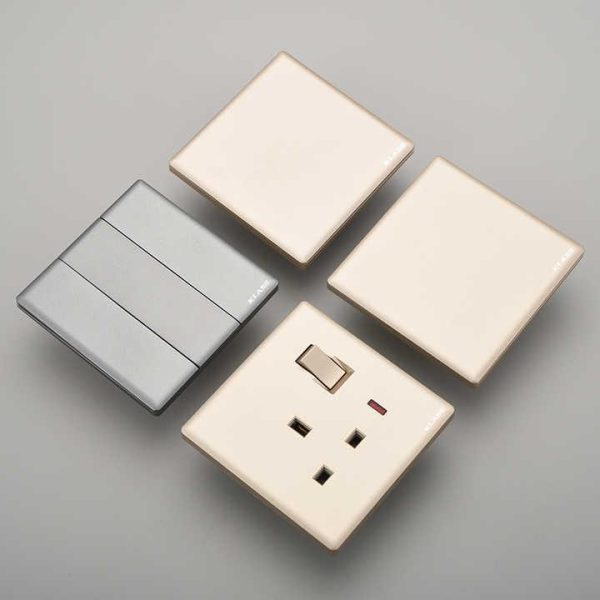 Modern New Model Wall Extra Thin Cover Plate Light Switches and Sockets UK Luxury