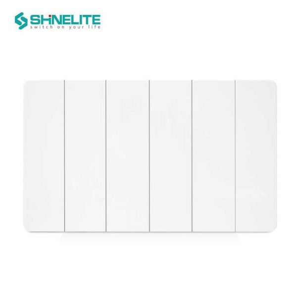 SHINELITE 2025 Factory Price Popular New Design Super Slim Panel 3x6 Plate 16A 6 Gang Electrical Wall Light Switch