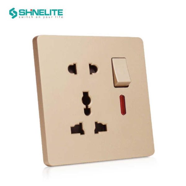 SHINELITE 2025 Factory Price Popular New Design Super Slim Panel 3x6 Plate 16A 6 Gang Electrical Wall Light Switch