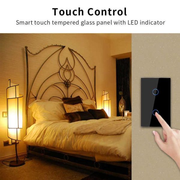 Bingoelec Europe Glass Zigbee Tuya Remote Control Light Wall Switches Interruptor Inteligente Smart Home Glass Wifi Switch