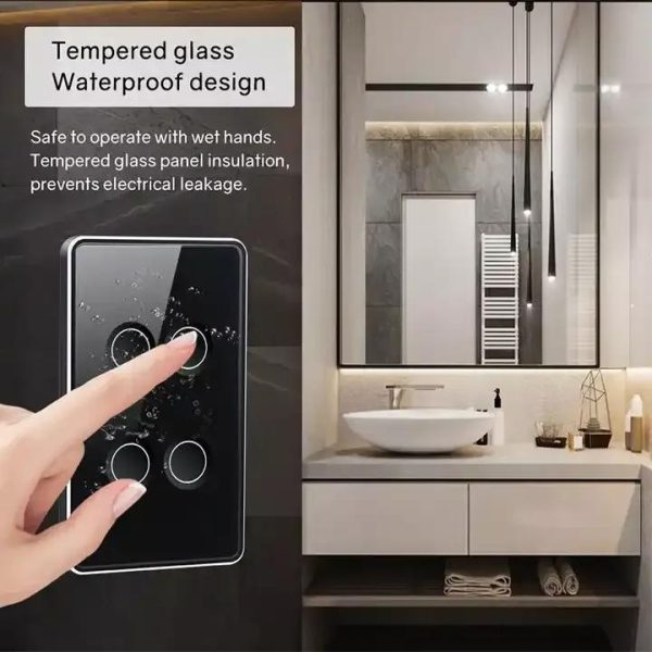 Zigbee Tempered Glass Smart Home Touch Light Switch 1/2/3/4 Gang Tuya App Remote Control Wall Switch Work With Google Alexa