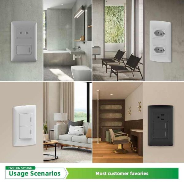 Low Price Product Stainless Steel 1 Gang Electric Power Wall Switch and Socket