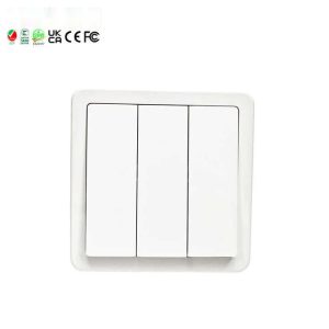 Intermediate UK Standard 3 Gang 1 Way Light Switch Surface Mounted Home Durable Power Electric Wall Switches For Home Use