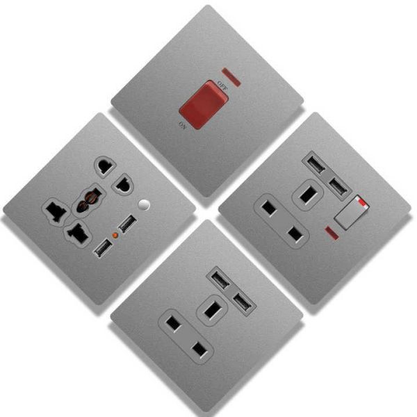 T1 BS UK Electric Items 13A 45A Ultra-thin Wall Switch and Socket Manufacturers Switch Wall Accessories Wall Switch