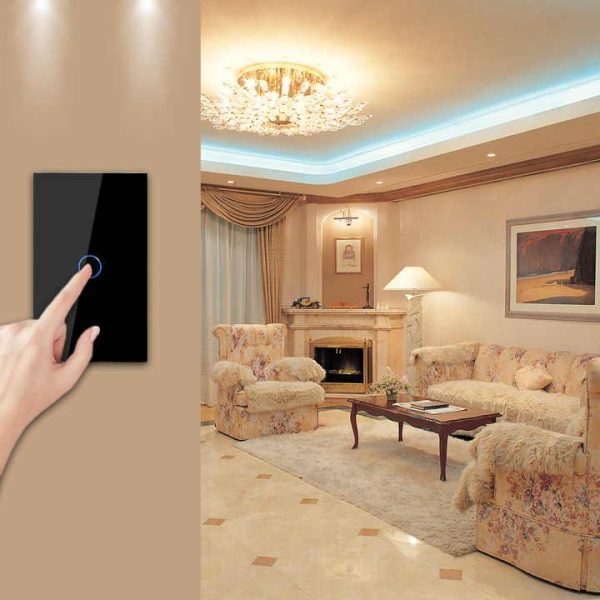 Smart Home Automation System 600W AU/US Standard WIFI Wall Switch 1 Gang 1 Way Smart Switch